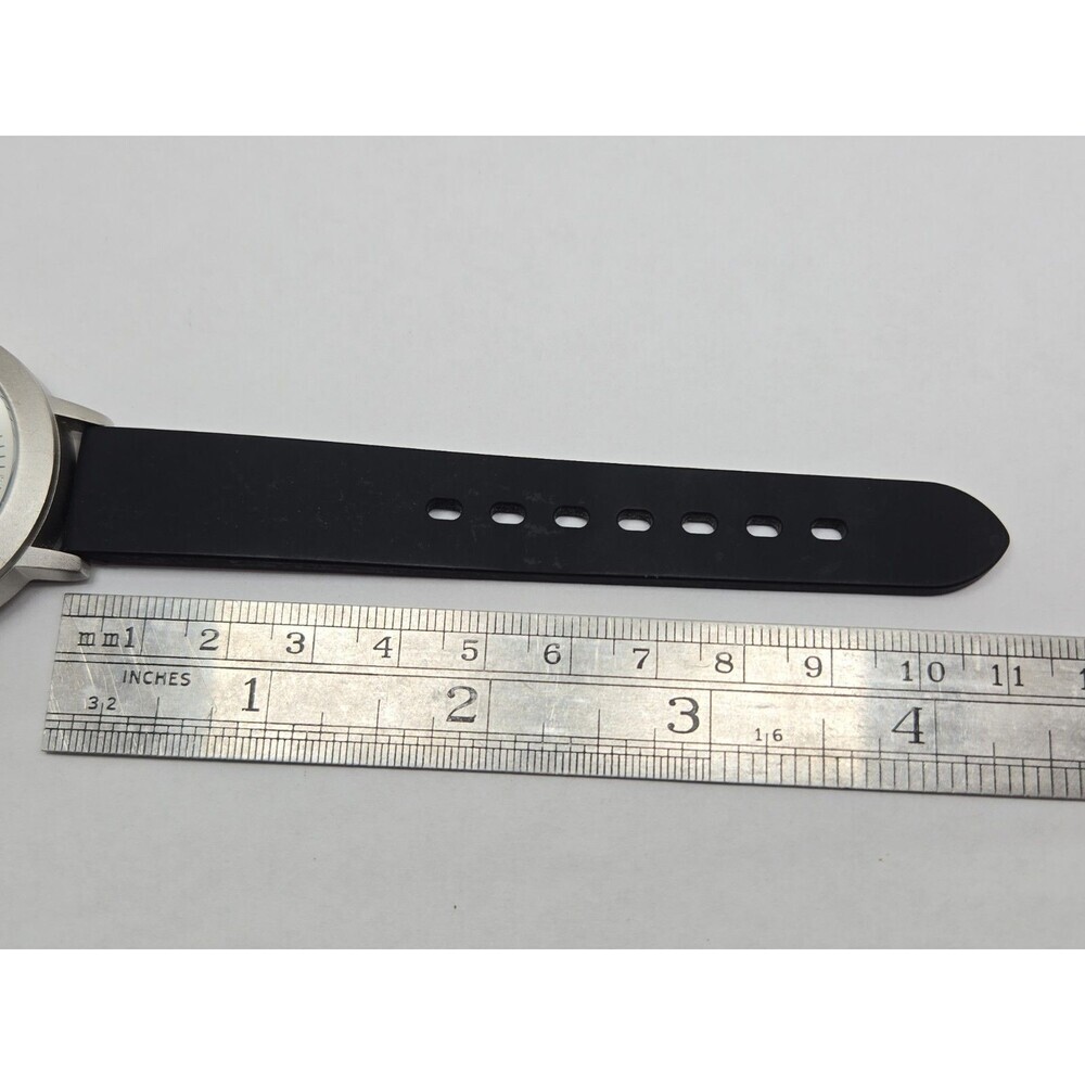 Isaac Mizrahi Live Womens Sport Analog Digital Silver Silicone Watch New Battery - Picture 8 of 12